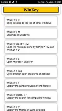 Best Computer Super Shortcut key Screen Shot 1