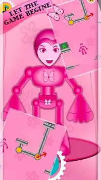Pink Robo super power girl Screen Shot 2