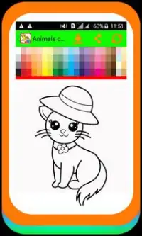 animais para colorir-gato para colorir Screen Shot 5