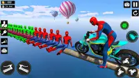 Superhero Tricky Bike Stunt 3D Screen Shot 6