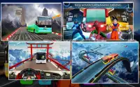 super-heróis ônibus offroad: Stunts simulador Screen Shot 2