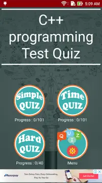 C   Programming Test Quiz Screen Shot 0