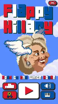 Flappy Hillary: Elections 2016 Screen Shot 0