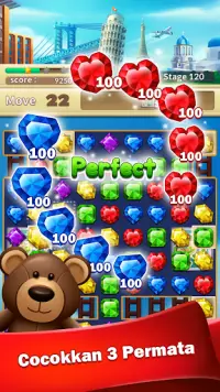 Jewels World Match 3 Puzzle Screen Shot 0