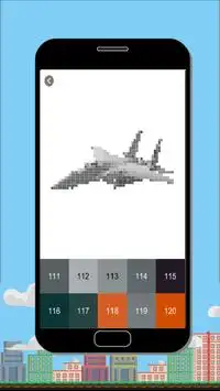 Самолет Pixel Art - песочное пиксельное искусств Screen Shot 1