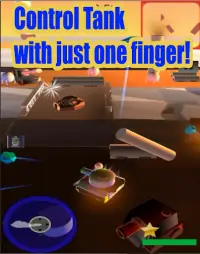 3D Low poly - Fly Fly Tank : One finger Action Screen Shot 2
