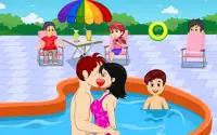 Casual Swimming Pool Kissing Screen Shot 8