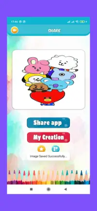 How to draw BT21 Coloring Screen Shot 3