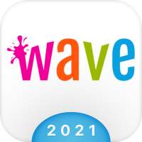 Wave Keyboard Background - Animations, Emojis, GIF