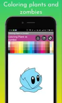 Coloring plants and zombies Screen Shot 1