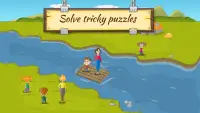 River Crossing IQ Logic Puzzles & Fun Brain Games Screen Shot 2