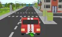 blocky racing cars parker sim Screen Shot 2
