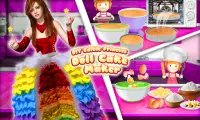 Bambola arcobaleno torta fai da te cucina gioco di Screen Shot 0