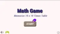 19x19 Multiplication Math Game Screen Shot 0