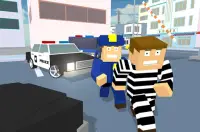 Cop Blocky Ladrón Running Screen Shot 2