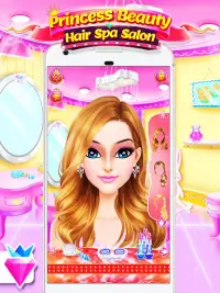 Princess Salon Dress Up Maquillaje para niñas Screen Shot 0