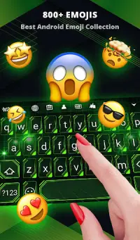 Cyber Green Wallpaper Keyboard Screen Shot 2