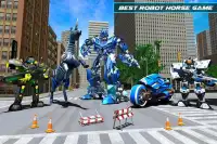 Polizei Roboter Horse Game - Transforming Roboter Screen Shot 4