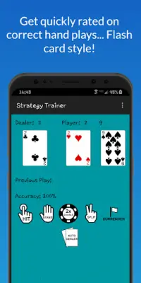 Blackjack Strategy Trainer Screen Shot 1