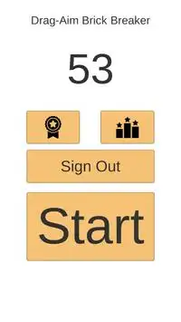 Drag-Aim Brick Breaker Screen Shot 0