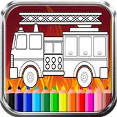 Drawing Fire Truck Coloring Game For Kids