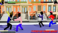 Stickman strada combattente Città blocky Gangster Screen Shot 3