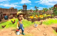 Farming Life Village Farm Town juego de simulación Screen Shot 0