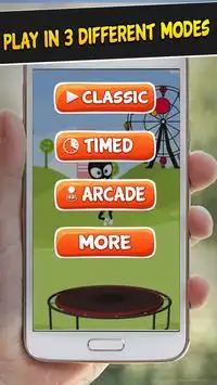 Trampoline Stickman Game:Addictive Endless Jumping Screen Shot 2