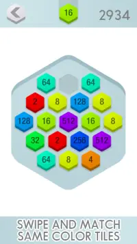 2048 Hex - challenging puzzle game Screen Shot 16