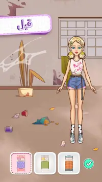 دمية ورقية DIY: ماكياج واللباس Screen Shot 21