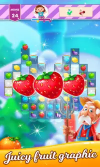 Pop Fruit Jelly Candy Match Three Game Free Screen Shot 0