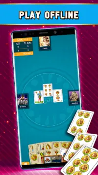 Tute Offline - Single Player Card Game Screen Shot 1