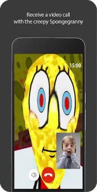 video call nd chat for scary Sponge granny yellow Screen Shot 4