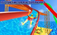 Real Super Hero Water Slide Uphill Amusement Park Screen Shot 0