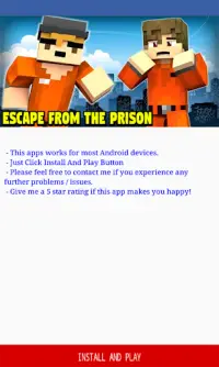 Escape de la prisión para Minecraft PE Screen Shot 1