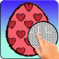 Easter Egg Pixel Art: Coloring by number