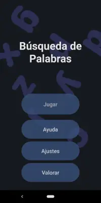 Sopa de letras español gratis para adultos. Screen Shot 0