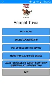 Animal Trivia Screen Shot 0