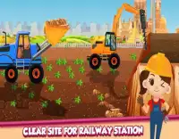 ट्रेन स्टेशन का निर्माण रेलवे ट्रैक गेम का निर्माण Screen Shot 11