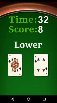Higher Lower Card Game Challenge Screen Shot 1