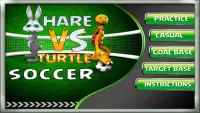Football Game 3D : Hare VS Turtle Plenty Shoots Screen Shot 1