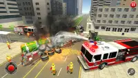 truk pemadam kebakaran sim 3D Screen Shot 9
