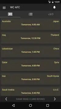 Scores - Asia World Cup Qualifiers - AFC Football Screen Shot 0