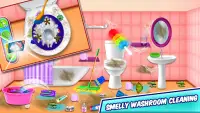 Girl Family House Cleaning Screen Shot 3