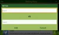 Cricket Betting Diary & Calc Screen Shot 1