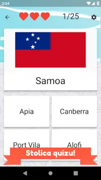 Quiz o Oceanii i Australii - kraje, stolice, flagi Screen Shot 4
