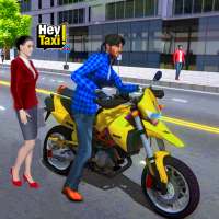 City Taxi Bike Driving 3D
