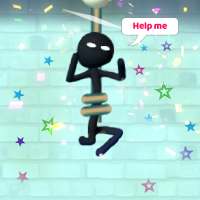 Stickman Rescue - Cut Rope Puzzle Game