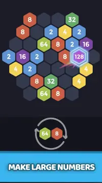 2048 Hexagon Block Screen Shot 1