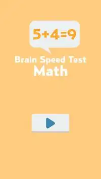 Brain Speed Test - Math Screen Shot 0